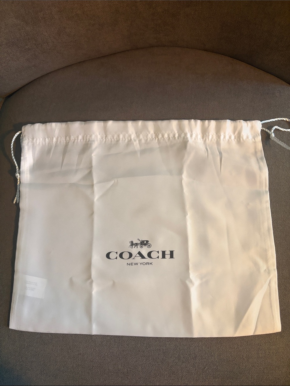 New White Coach Dust Bag